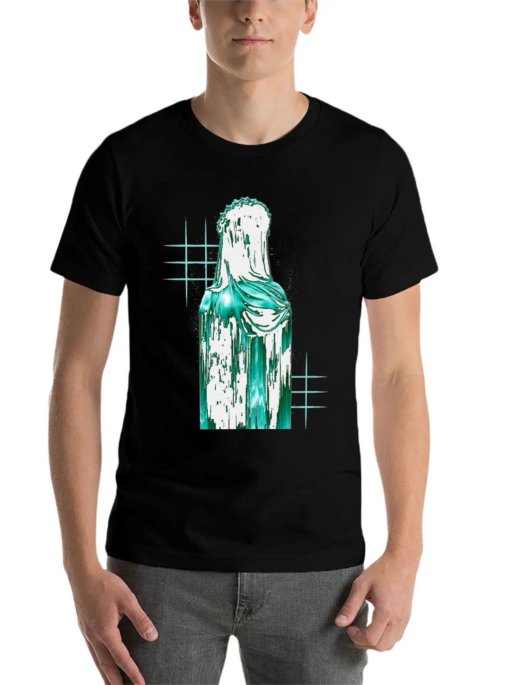 Aesthetic Nun - Sad Aesthetic Edgy Lightweight Cotton T-Shirt – Daily Comfort Graphic Shirt