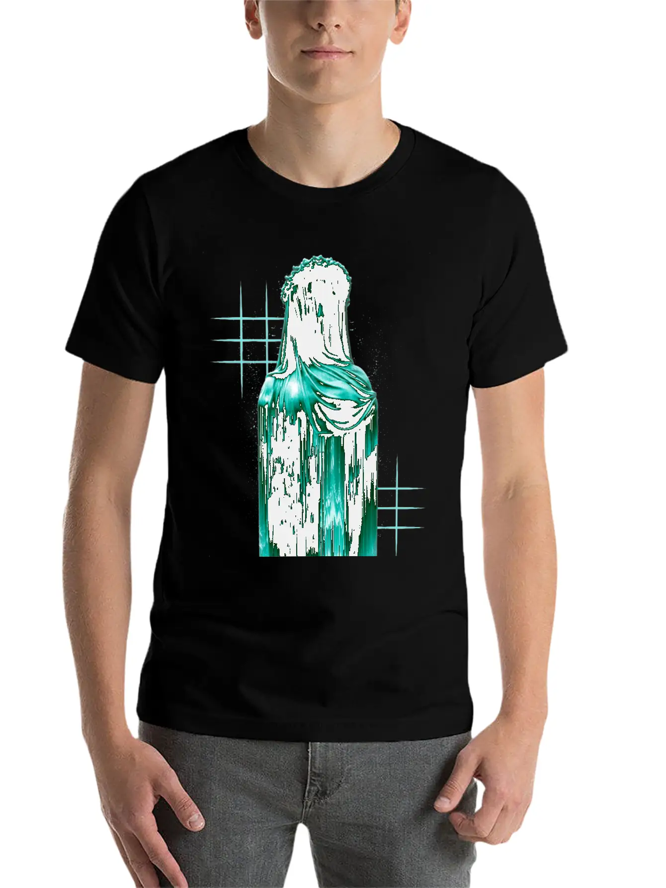 Aesthetic Nun - Sad Aesthetic Edgy Lightweight Cotton T-Shirt – Daily Comfort Graphic Shirt