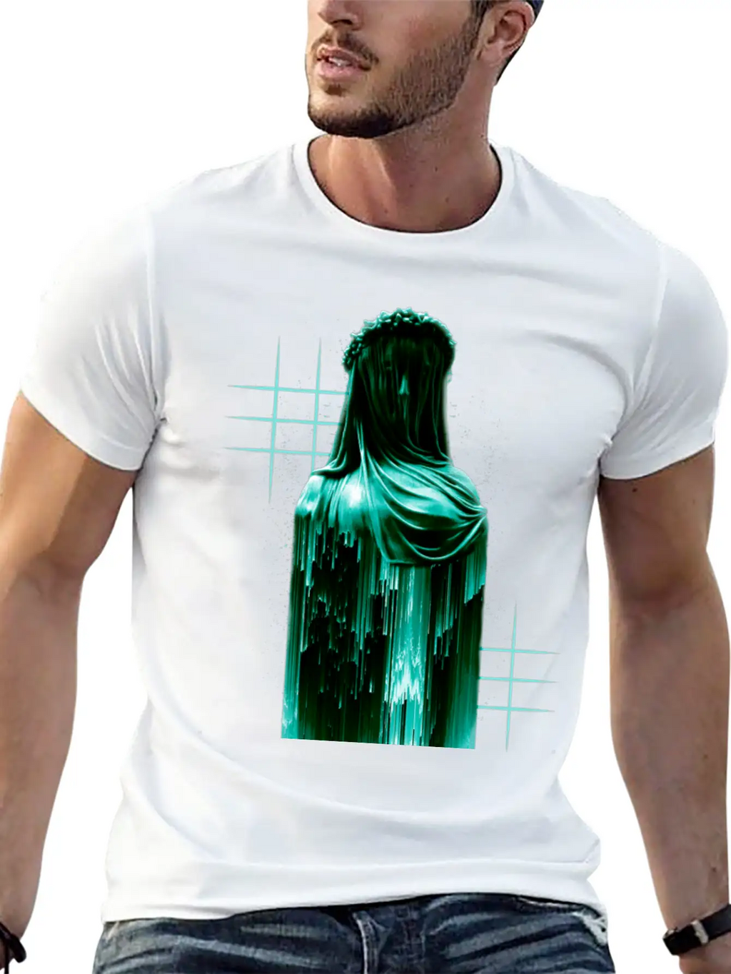 Aesthetic Nun - Sad Aesthetic Edgy Lightweight Cotton T-Shirt – Daily Comfort Graphic Shirt