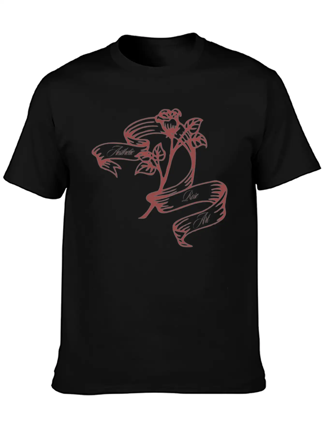 Aesthetic Rose Art. Aesthetics Timeless Short Sleeve Tee – Comfy And Minimalist Design