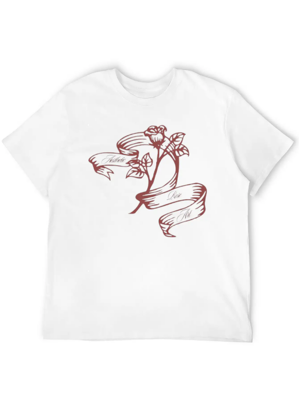 Aesthetic Rose Art. Aesthetics Timeless Short Sleeve Tee – Comfy And Minimalist Design