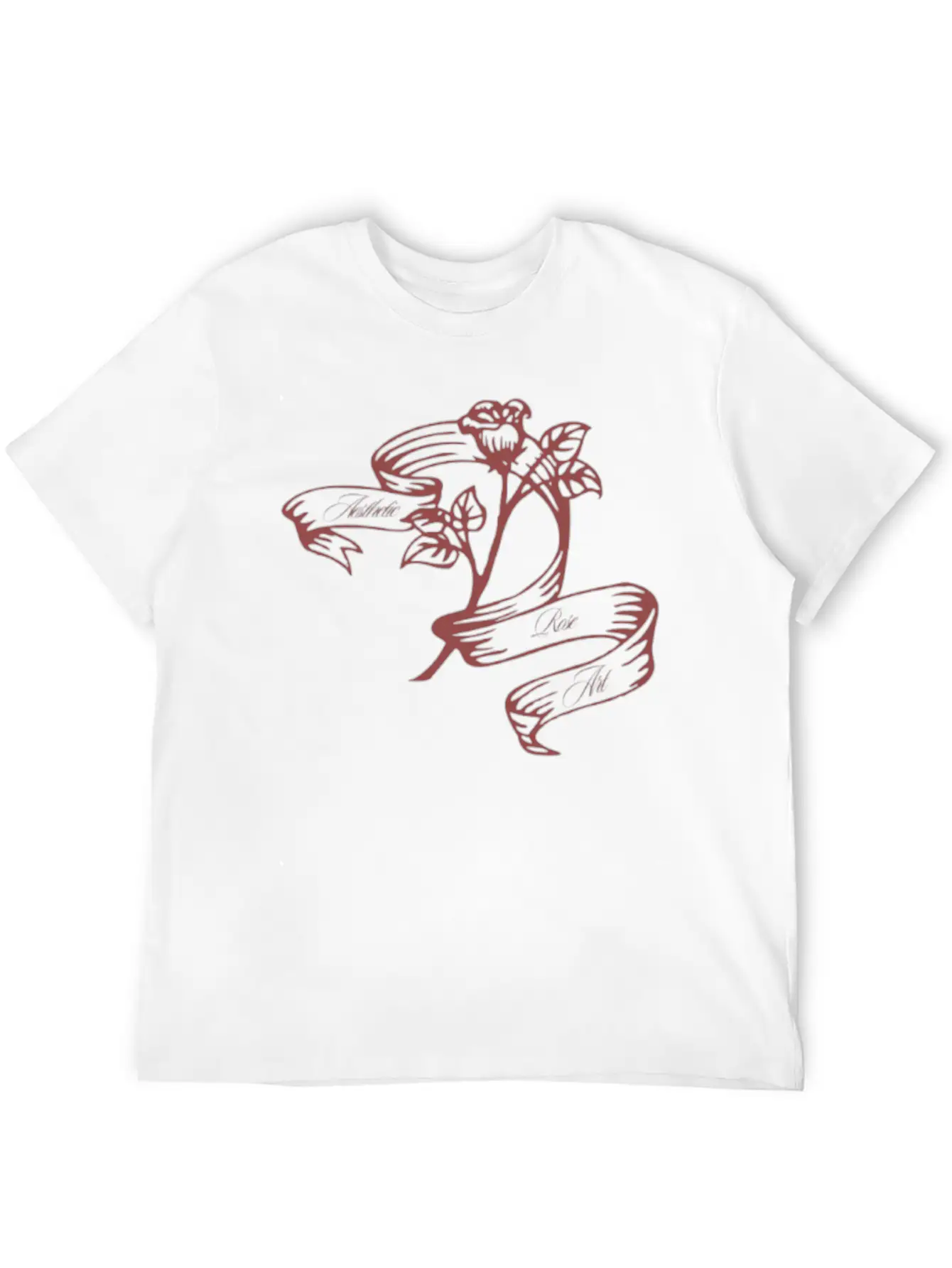 Aesthetic Rose Art. Aesthetics Timeless Short Sleeve Tee – Comfy And Minimalist Design