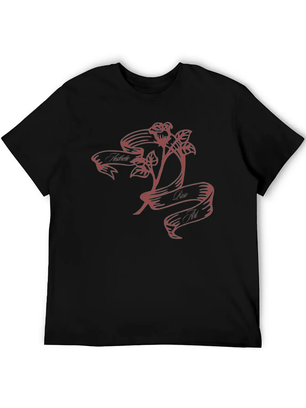Aesthetic Rose Art. Aesthetics Timeless Short Sleeve Tee – Comfy And Minimalist Design