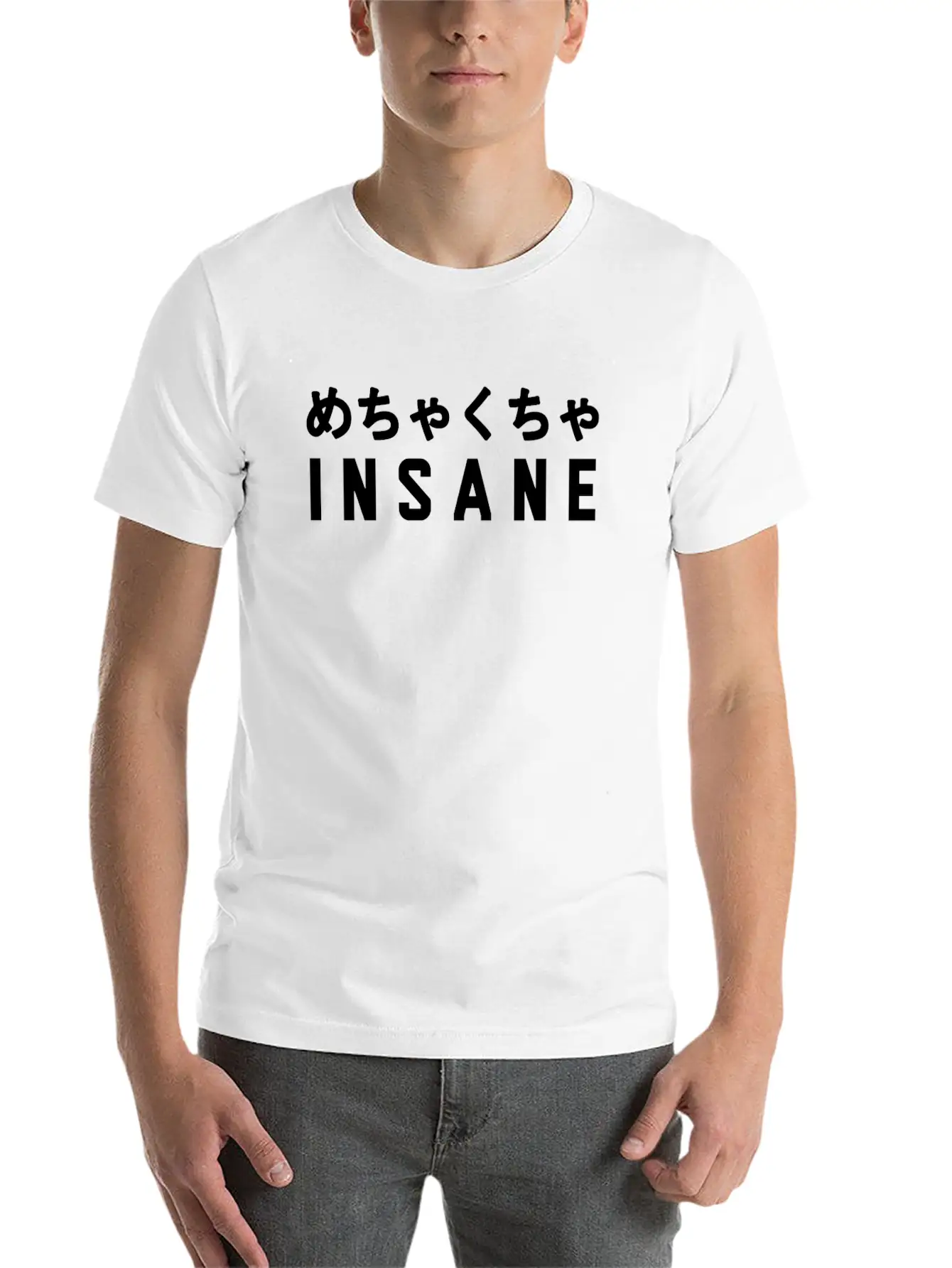 Aesthetic Vaporwave Insane Design With Japanese Classic Fit Graphic Tee For Daily Comfort – Unisex Cotton Shirt