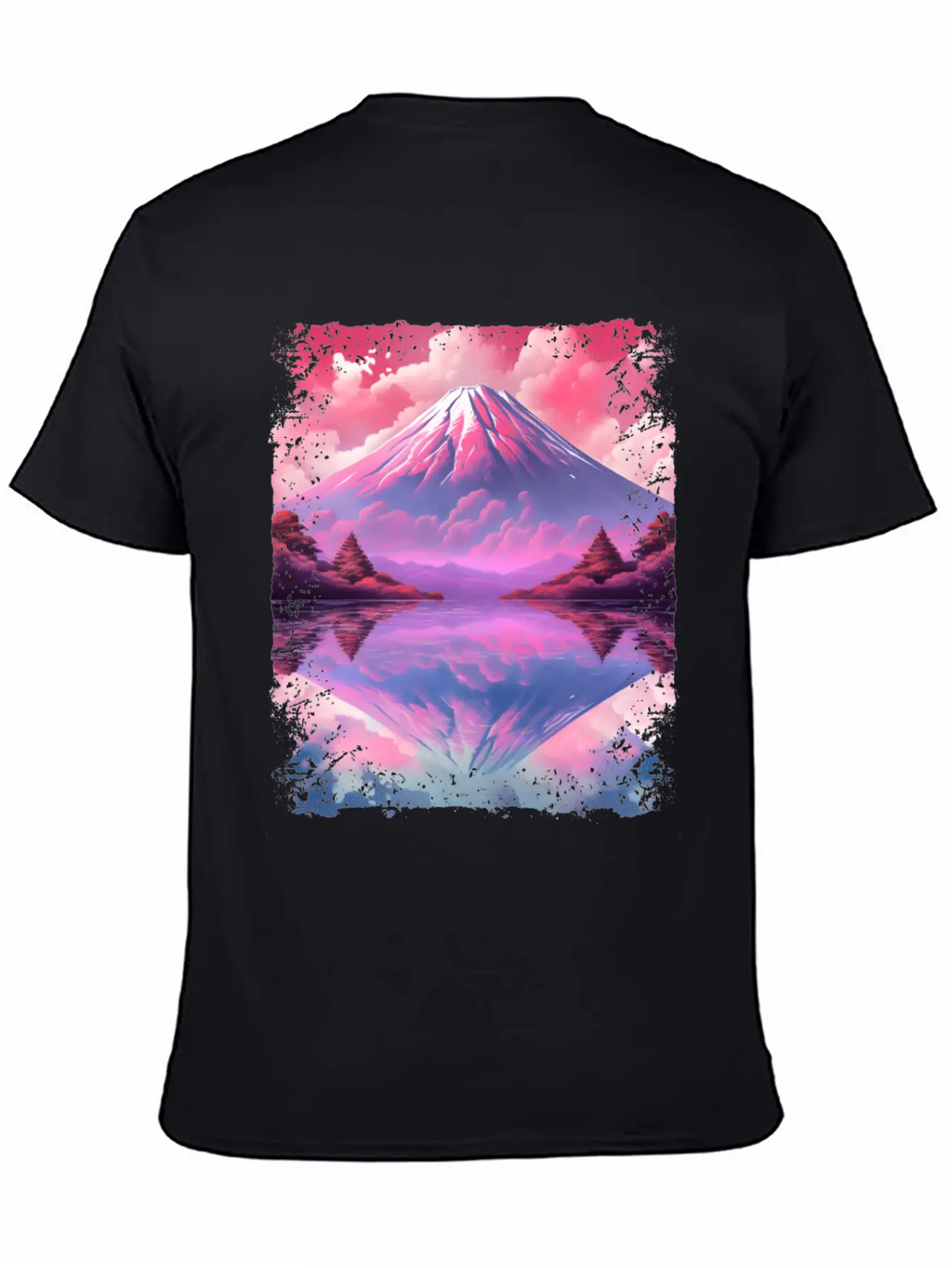 Aesthetic Vaporwave Volcano Japan Sight Mount Fuji Breathable Soft Cotton T-Shirt – Timeless Casual Look