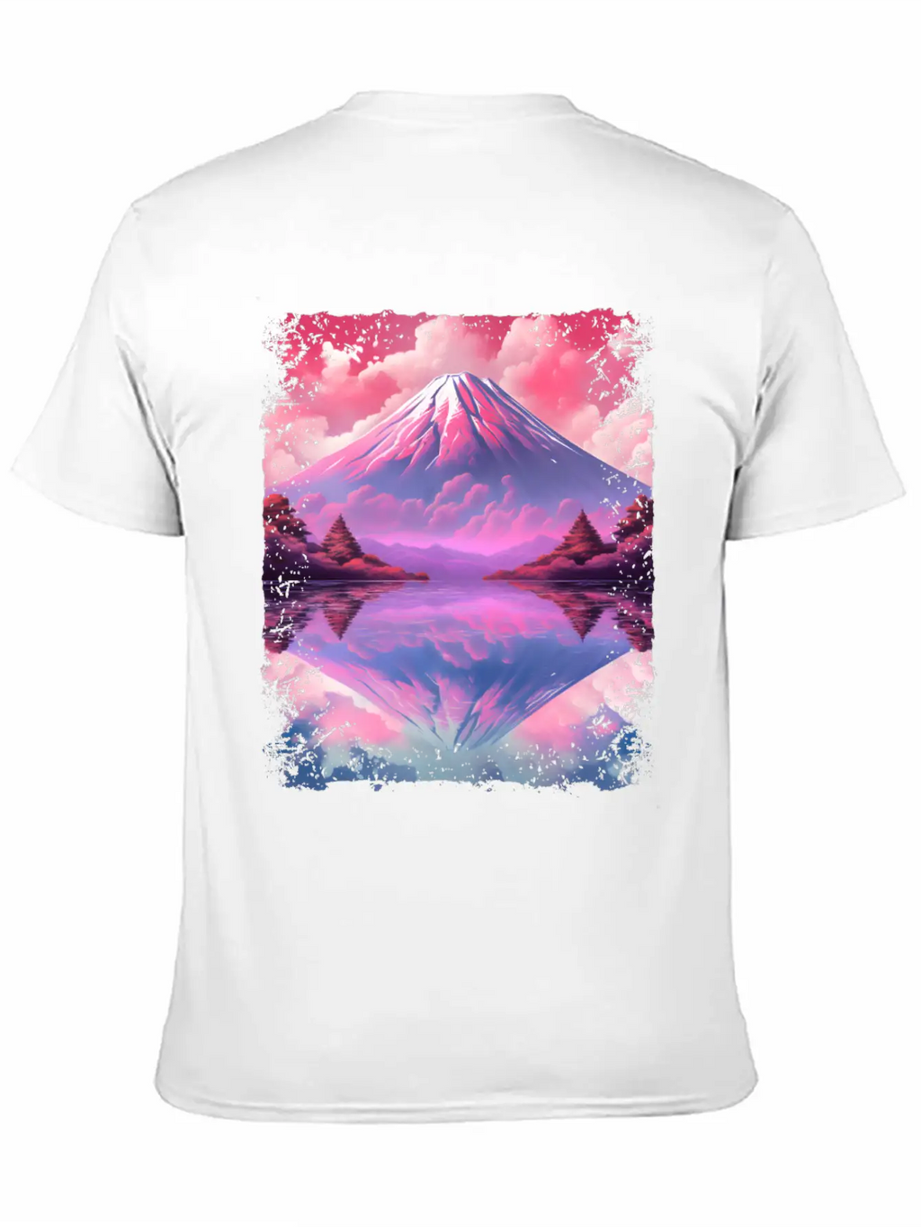 Aesthetic Vaporwave Volcano Japan Sight Mount Fuji Breathable Soft Cotton T-Shirt – Timeless Casual Look