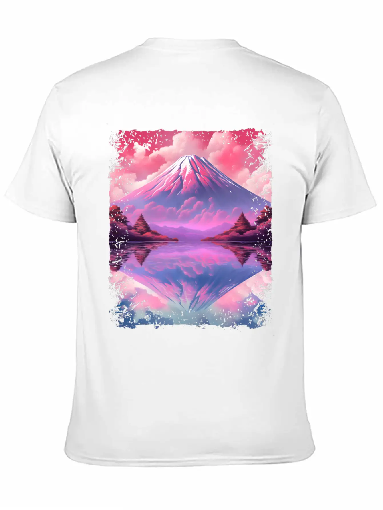 Aesthetic Vaporwave Volcano Japan Sight Mount Fuji Breathable Soft Cotton T-Shirt – Timeless Casual Look