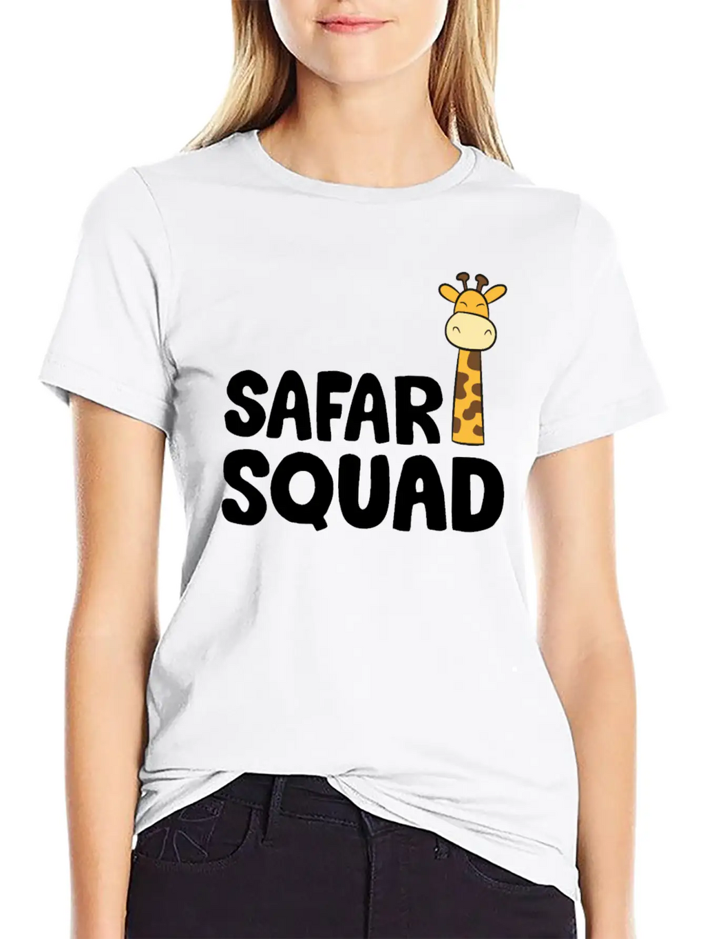 Africa Safari Squad Funny Giraffe Breathable Soft Cotton T-Shirt – Timeless Casual Look