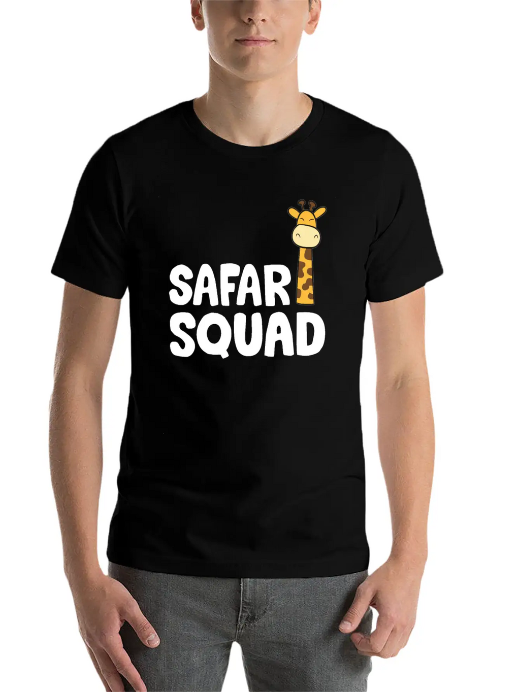 Africa Safari Squad Funny Giraffe Breathable Soft Cotton T-Shirt – Timeless Casual Look