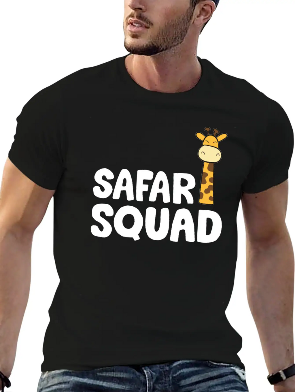 Africa Safari Squad Funny Giraffe Breathable Soft Cotton T-Shirt – Timeless Casual Look