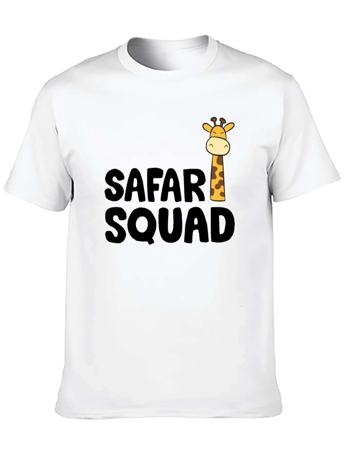 Africa Safari Squad Funny Giraffe Breathable Soft Cotton T-Shirt – Timeless Casual Look