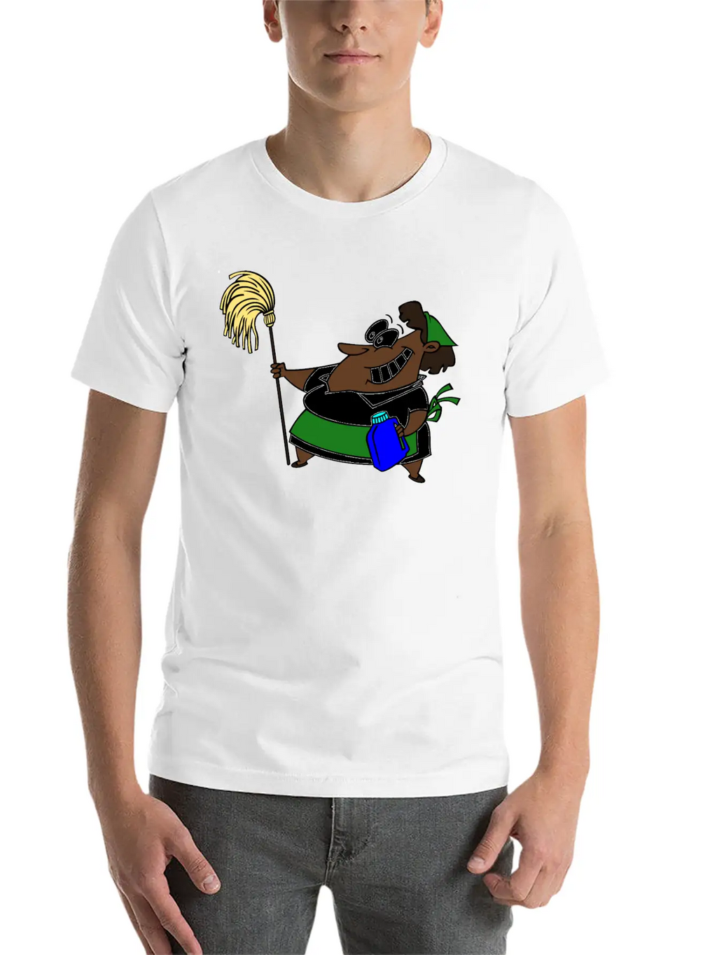 African Cleaning Lady Comfortable Minimalist Graphic Tee – Summer Style Essential