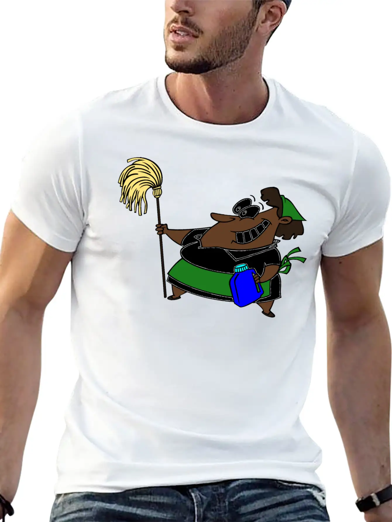 African Cleaning Lady Comfortable Minimalist Graphic Tee – Summer Style Essential