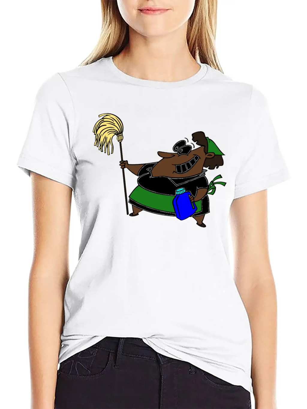 African Cleaning Lady Comfortable Minimalist Graphic Tee – Summer Style Essential