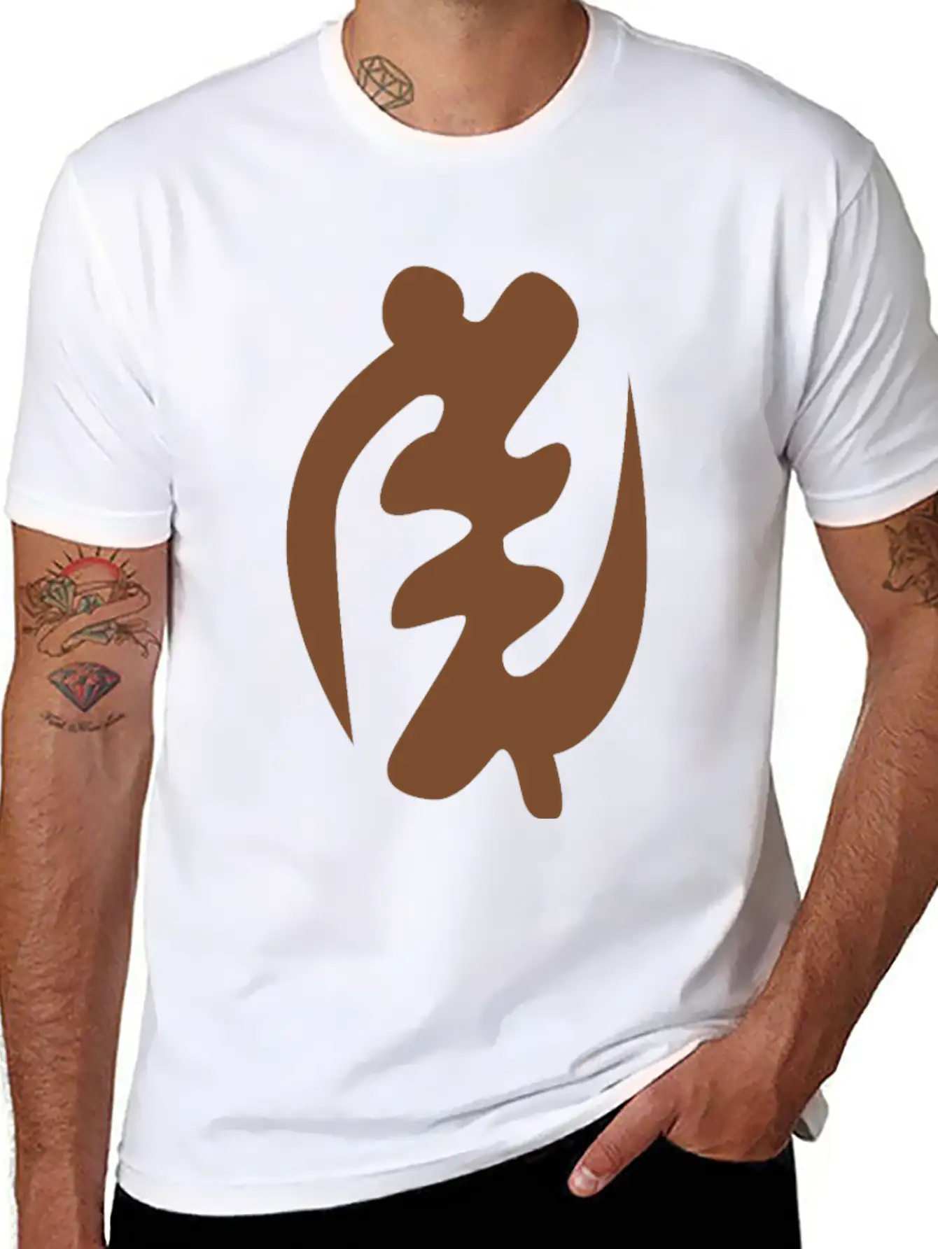 African Clothing Gye Nyame Timeless Short Sleeve Tee – Comfy And Minimalist Design