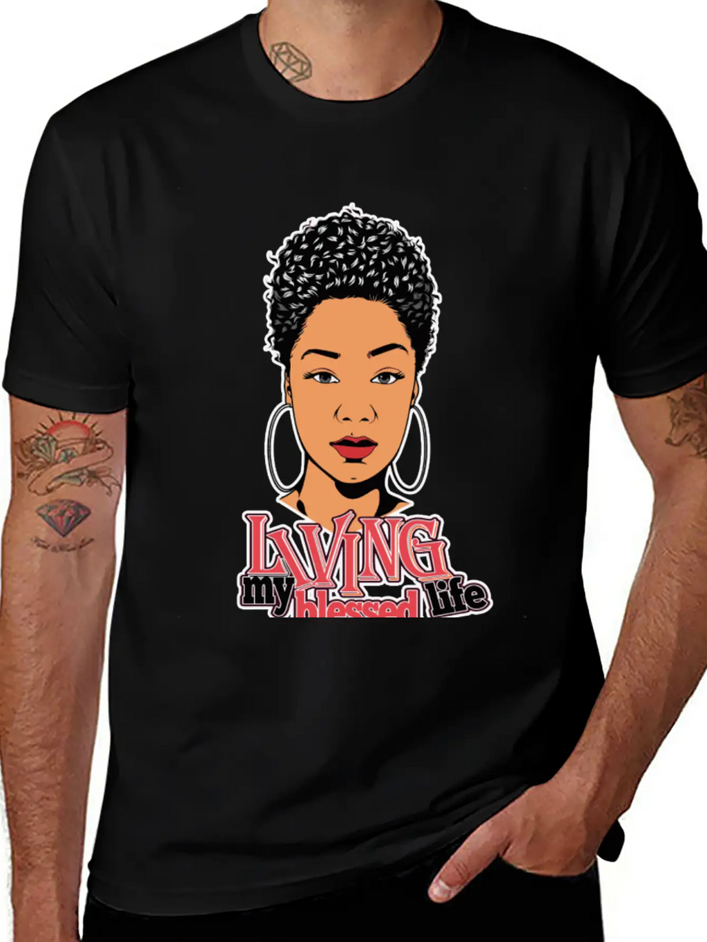 Afro Woman Black Hair Style Natural Confident Classic Cotton Tee – Unisex Comfort For Any Season