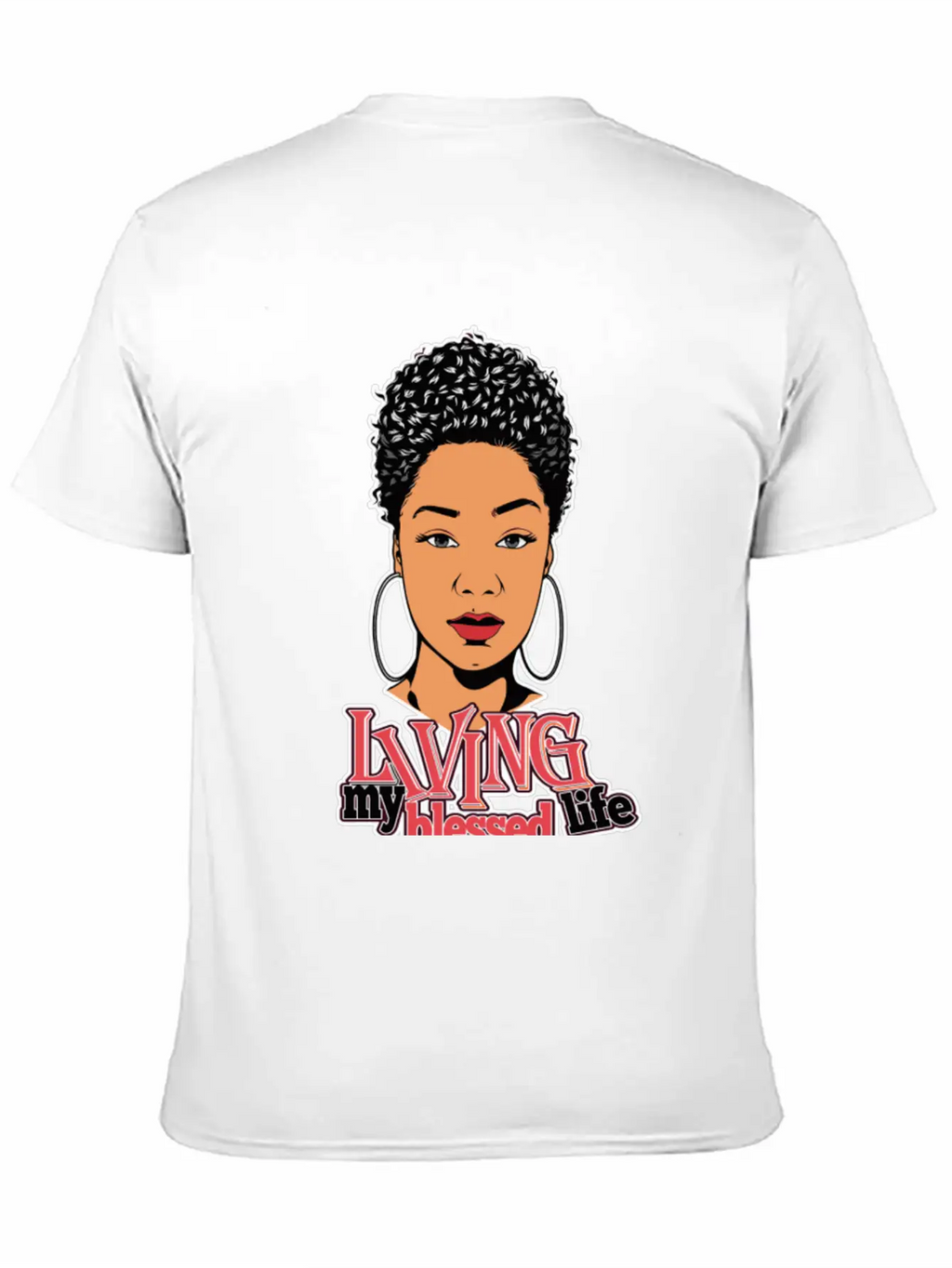 Afro Woman Black Hair Style Natural Confident Classic Cotton Tee – Unisex Comfort For Any Season