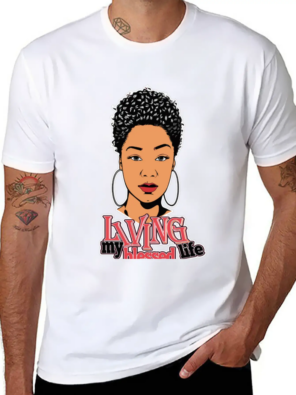Afro Woman Black Hair Style Natural Confident Classic Cotton Tee – Unisex Comfort For Any Season