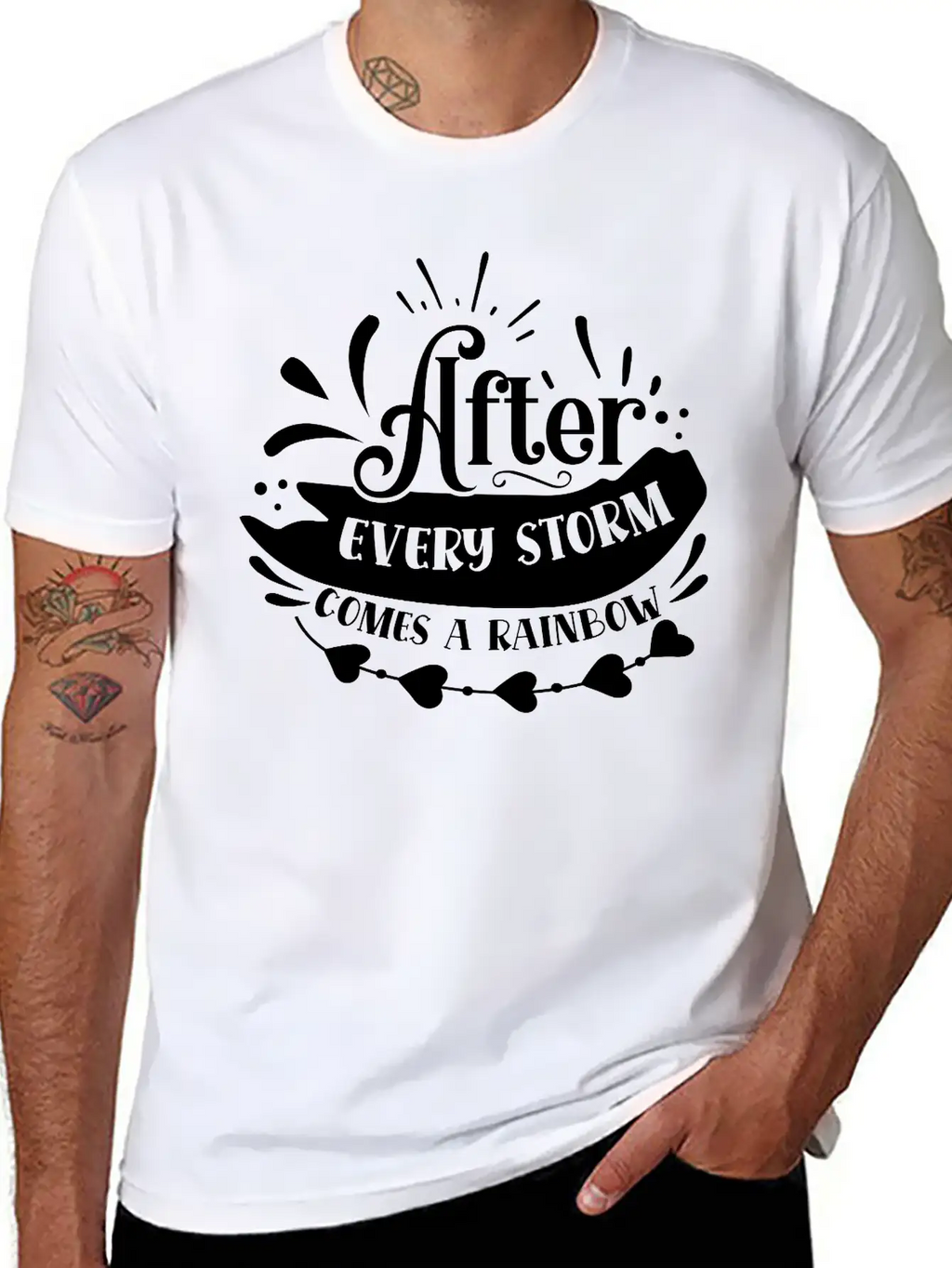 After Every Storm Comes A Rainbow Classic Fit Graphic Tee For Daily Comfort – Unisex Cotton Shirt