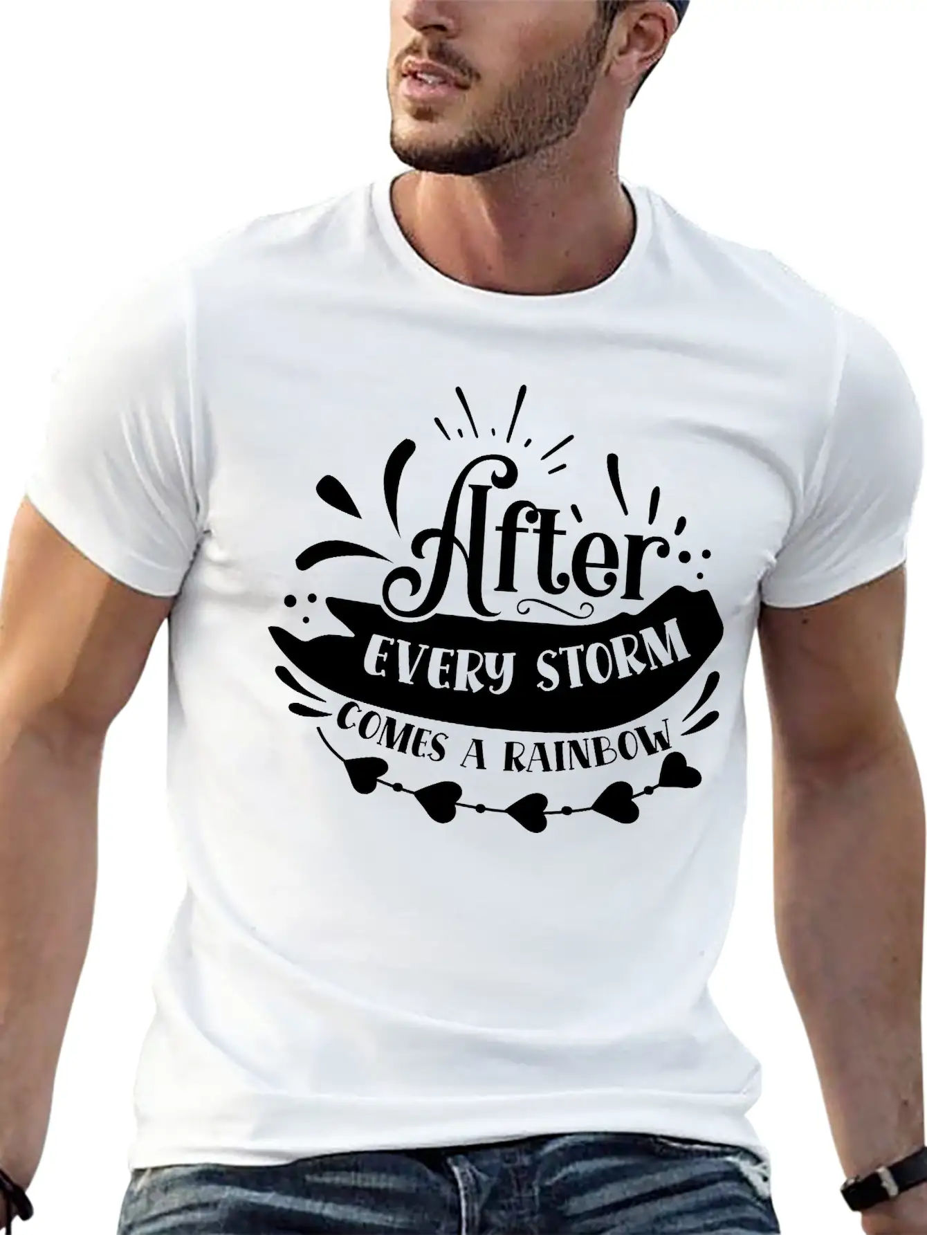 After Every Storm Comes A Rainbow Classic Fit Graphic Tee For Daily Comfort – Unisex Cotton Shirt