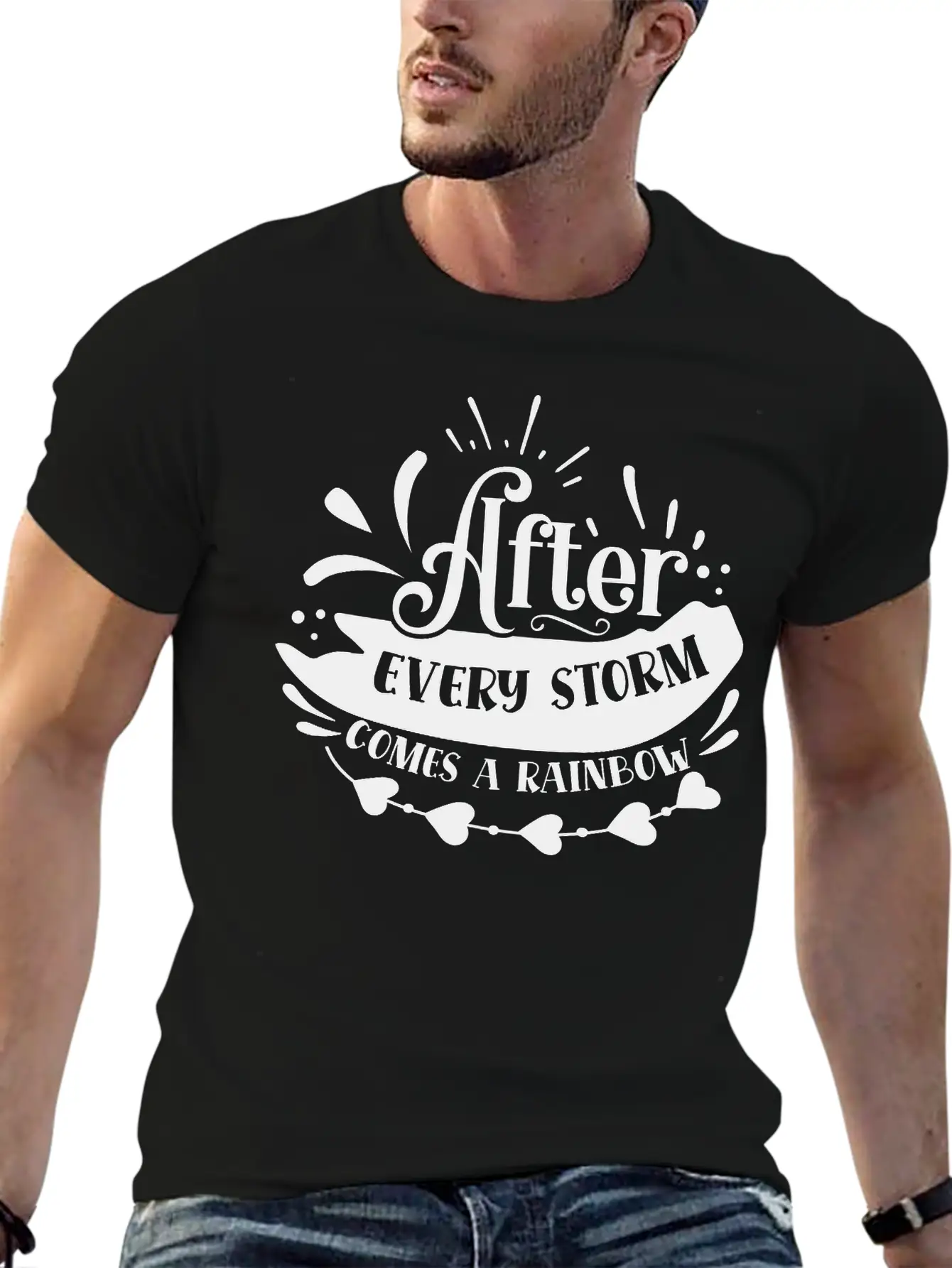 After Every Storm Comes A Rainbow Classic Fit Graphic Tee For Daily Comfort – Unisex Cotton Shirt