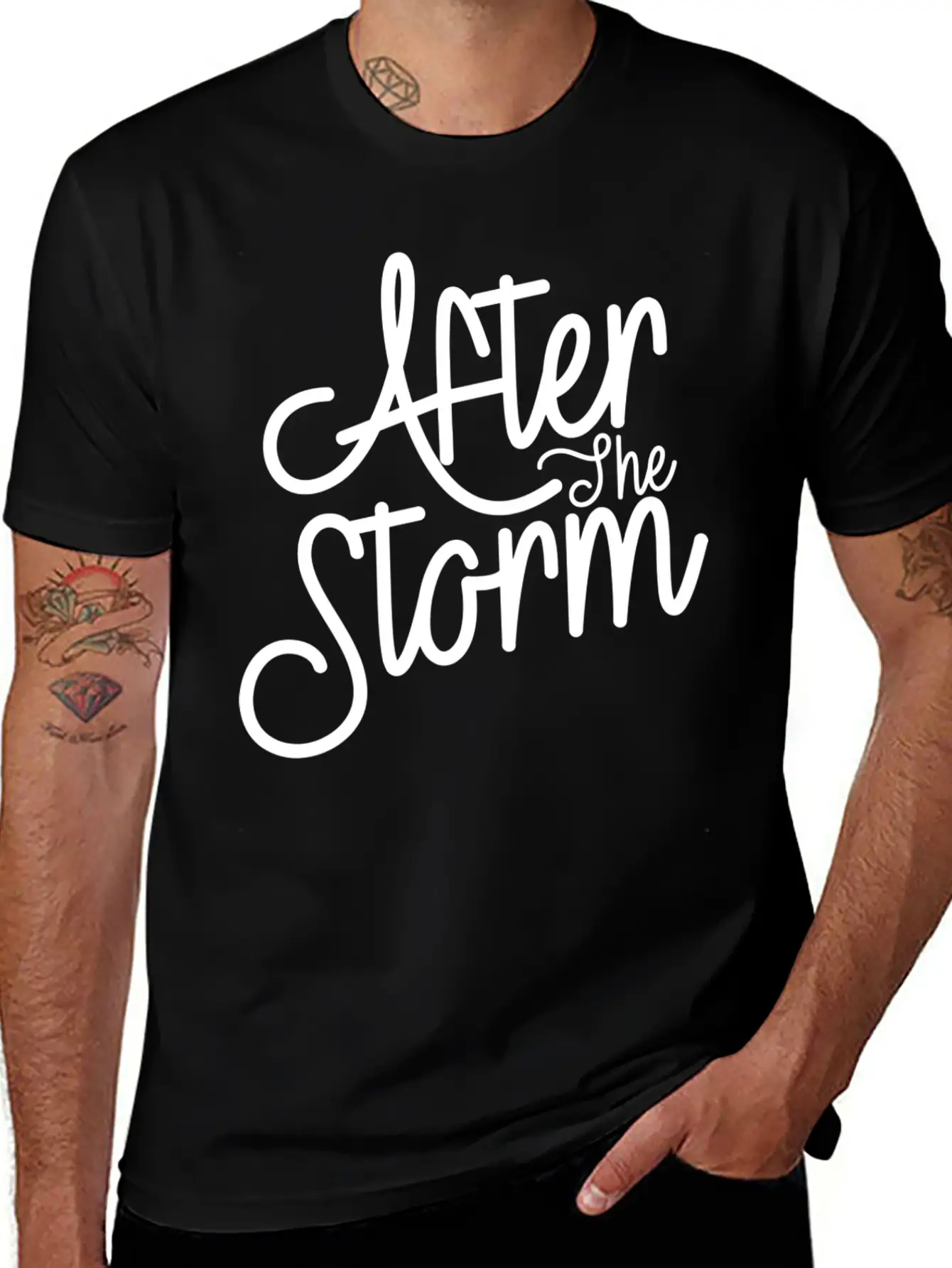 After The Storm T-Shirt: Resilience In Design Classic Crew Neck Graphic Tee – Everyday Minimal Look