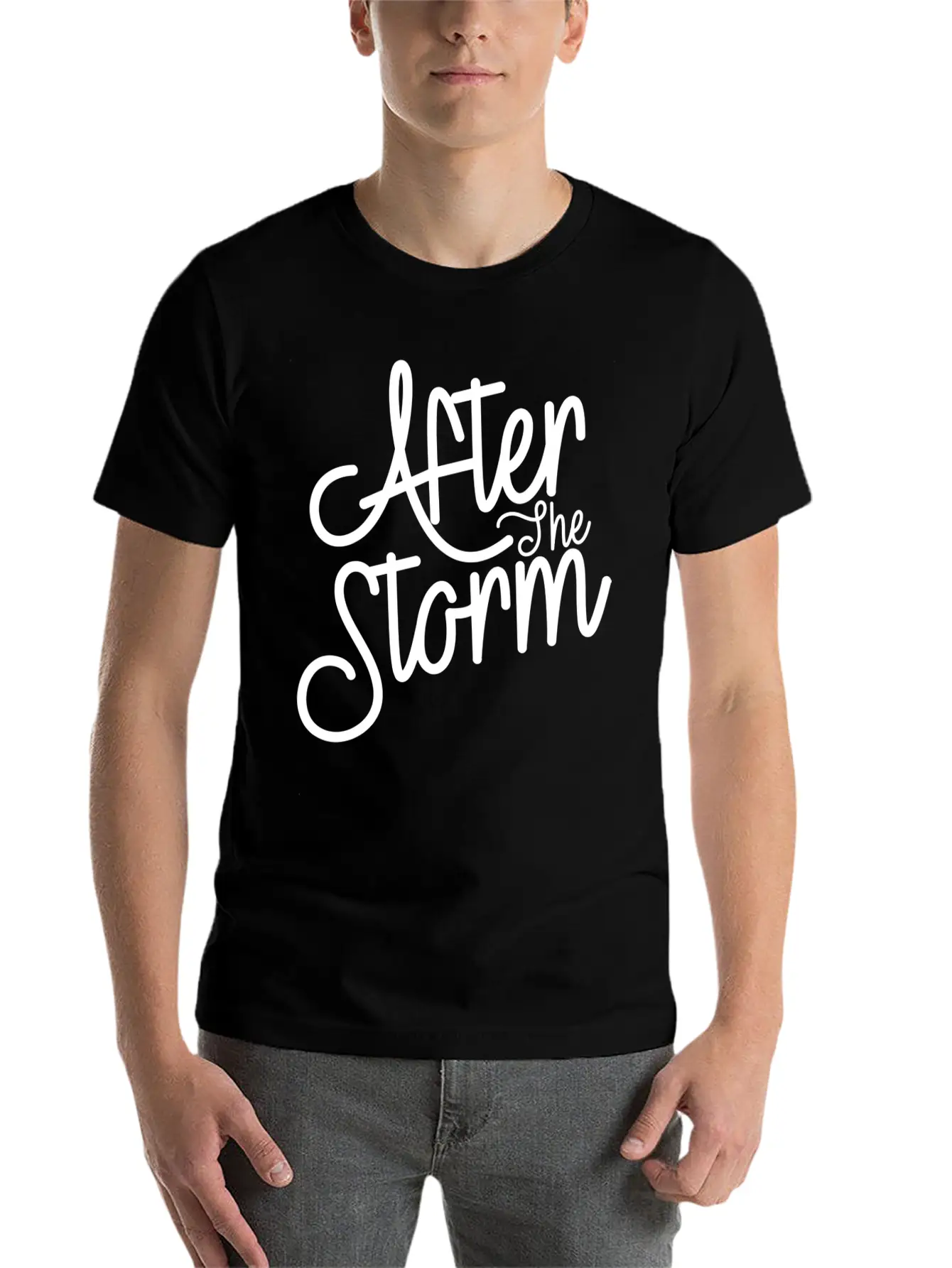 After The Storm T-Shirt: Resilience In Design Classic Crew Neck Graphic Tee – Everyday Minimal Look