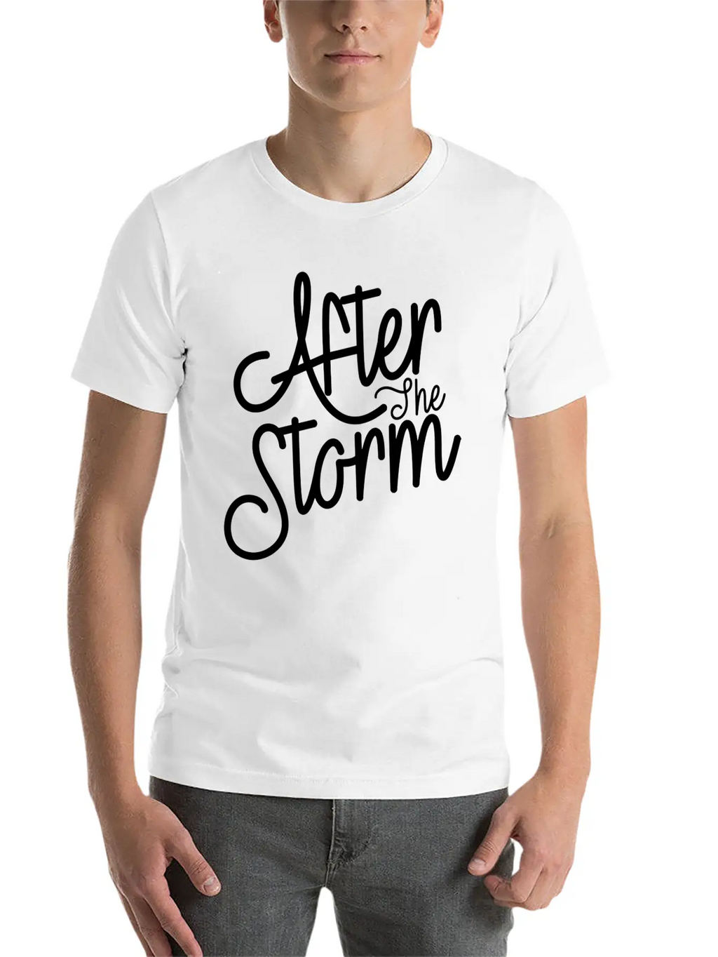 After The Storm T-Shirt: Resilience In Design Classic Crew Neck Graphic Tee – Everyday Minimal Look
