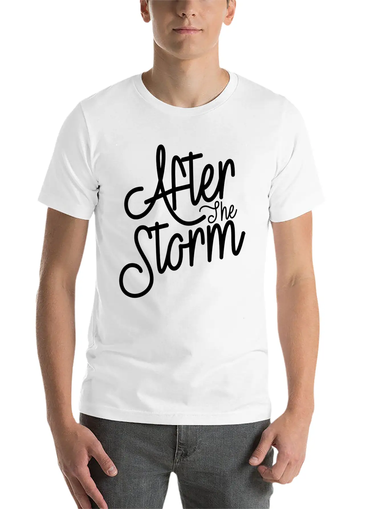After The Storm T-Shirt: Resilience In Design Classic Crew Neck Graphic Tee – Everyday Minimal Look