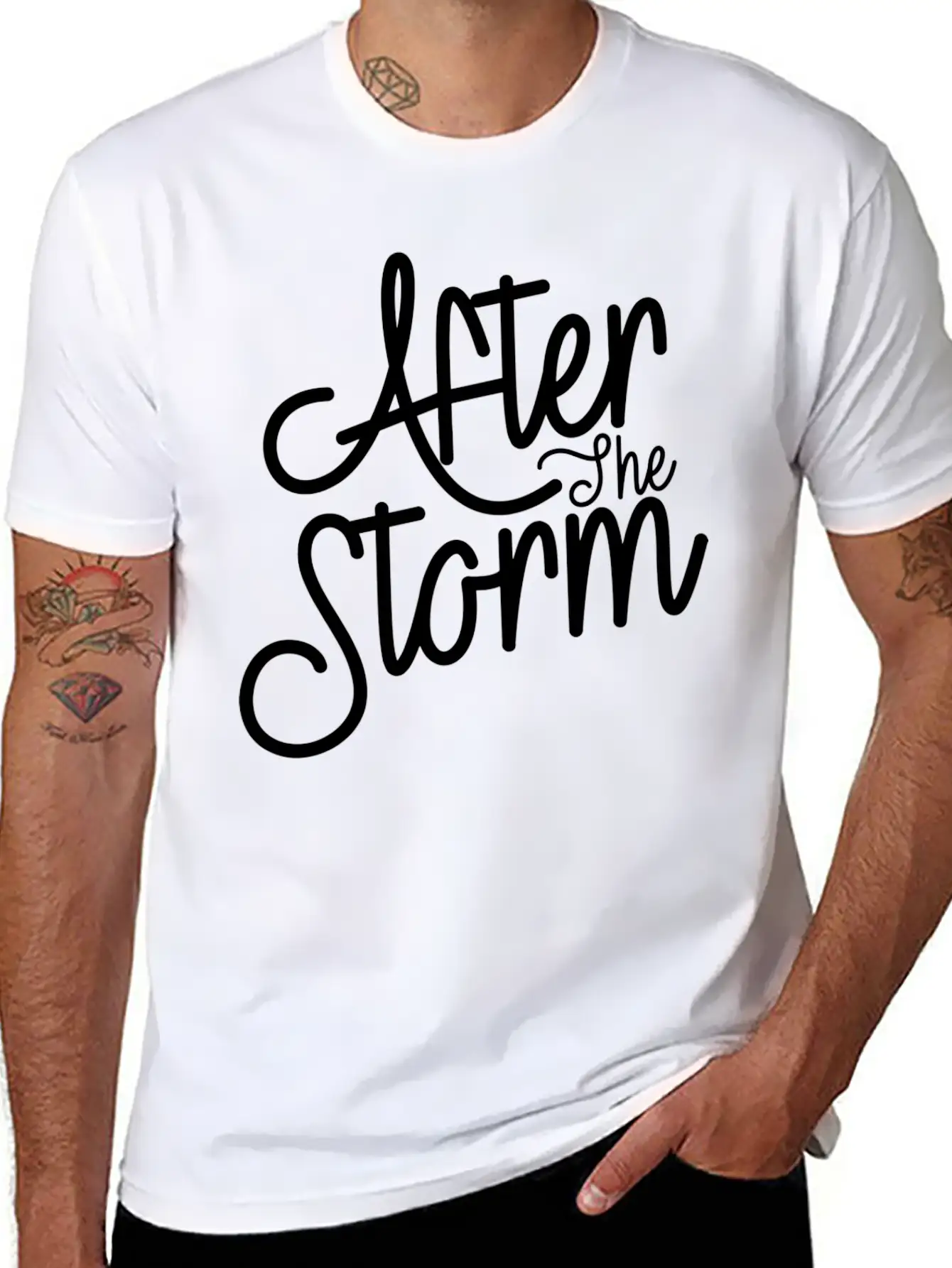 After The Storm T-Shirt: Resilience In Design Classic Crew Neck Graphic Tee – Everyday Minimal Look