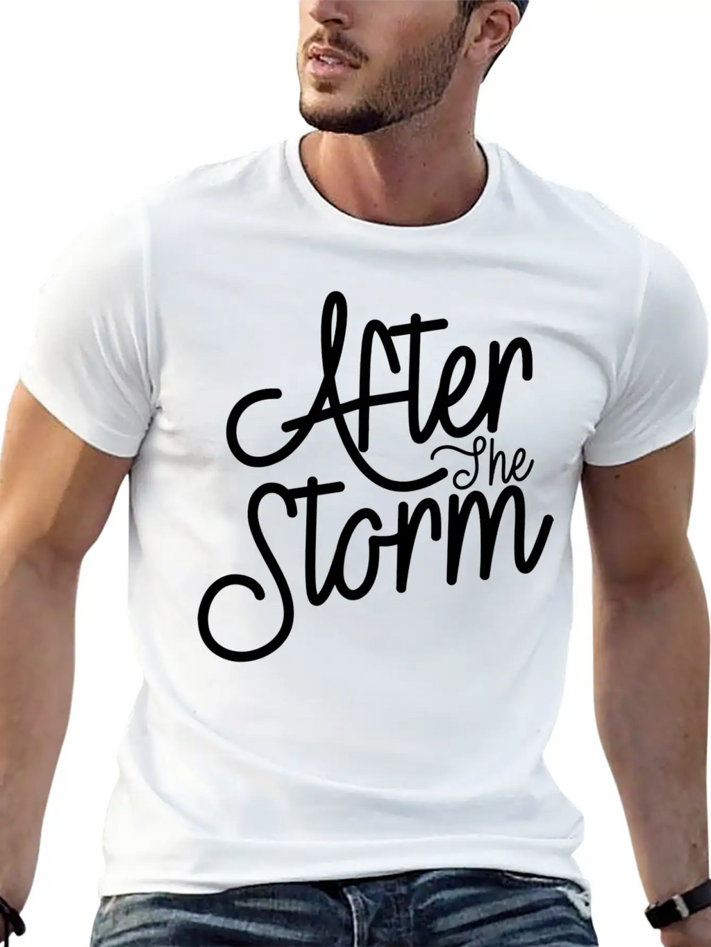After The Storm T-Shirt: Resilience In Design Classic Crew Neck Graphic Tee – Everyday Minimal Look