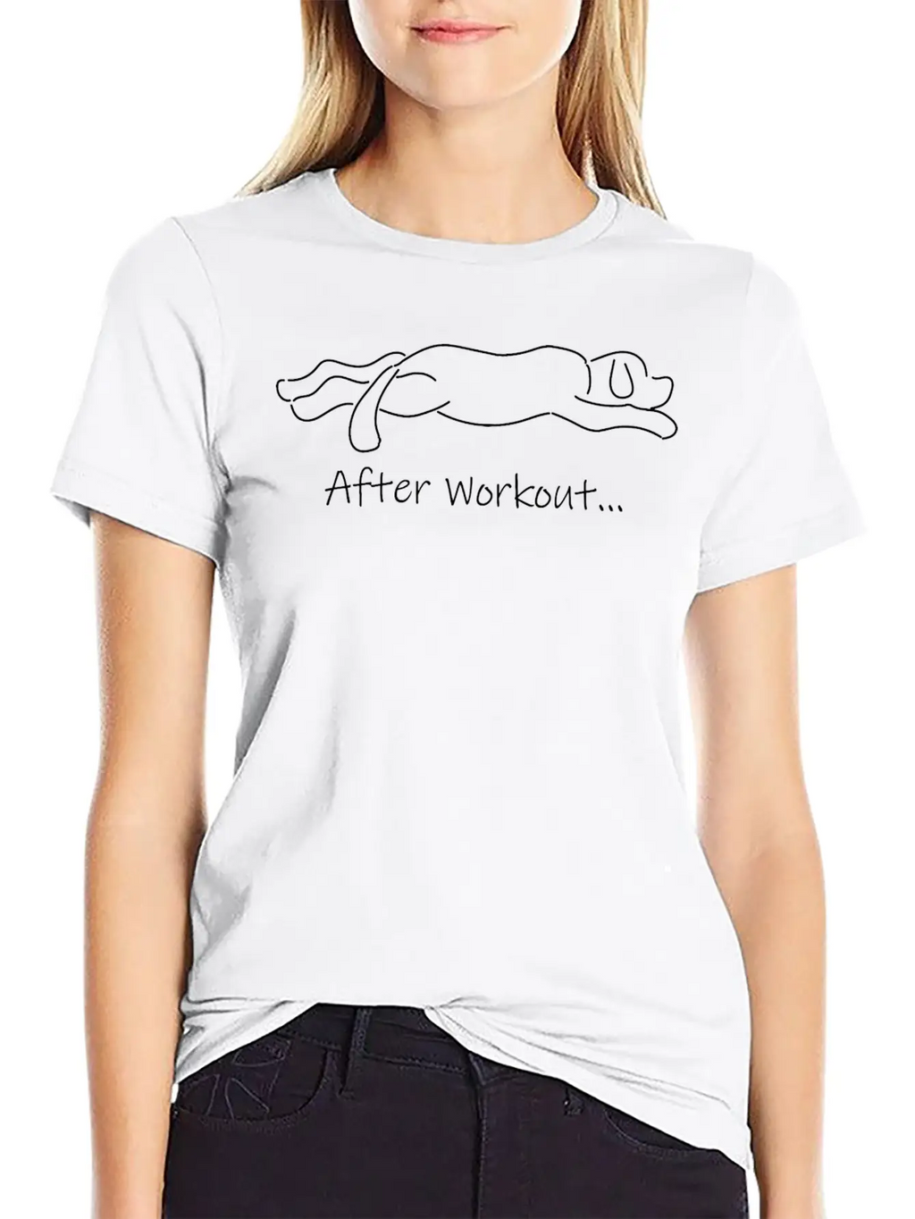After Workout, Workout Shirt, Funny Shirt, Dog Tee Relaxed Everyday Tee – Lightweight And Durable Cotton