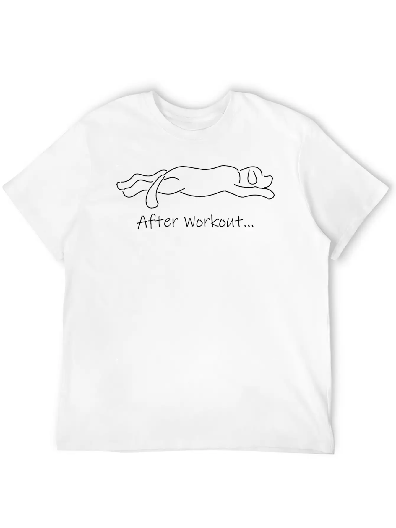 After Workout, Workout Shirt, Funny Shirt, Dog Tee Relaxed Everyday Tee – Lightweight And Durable Cotton