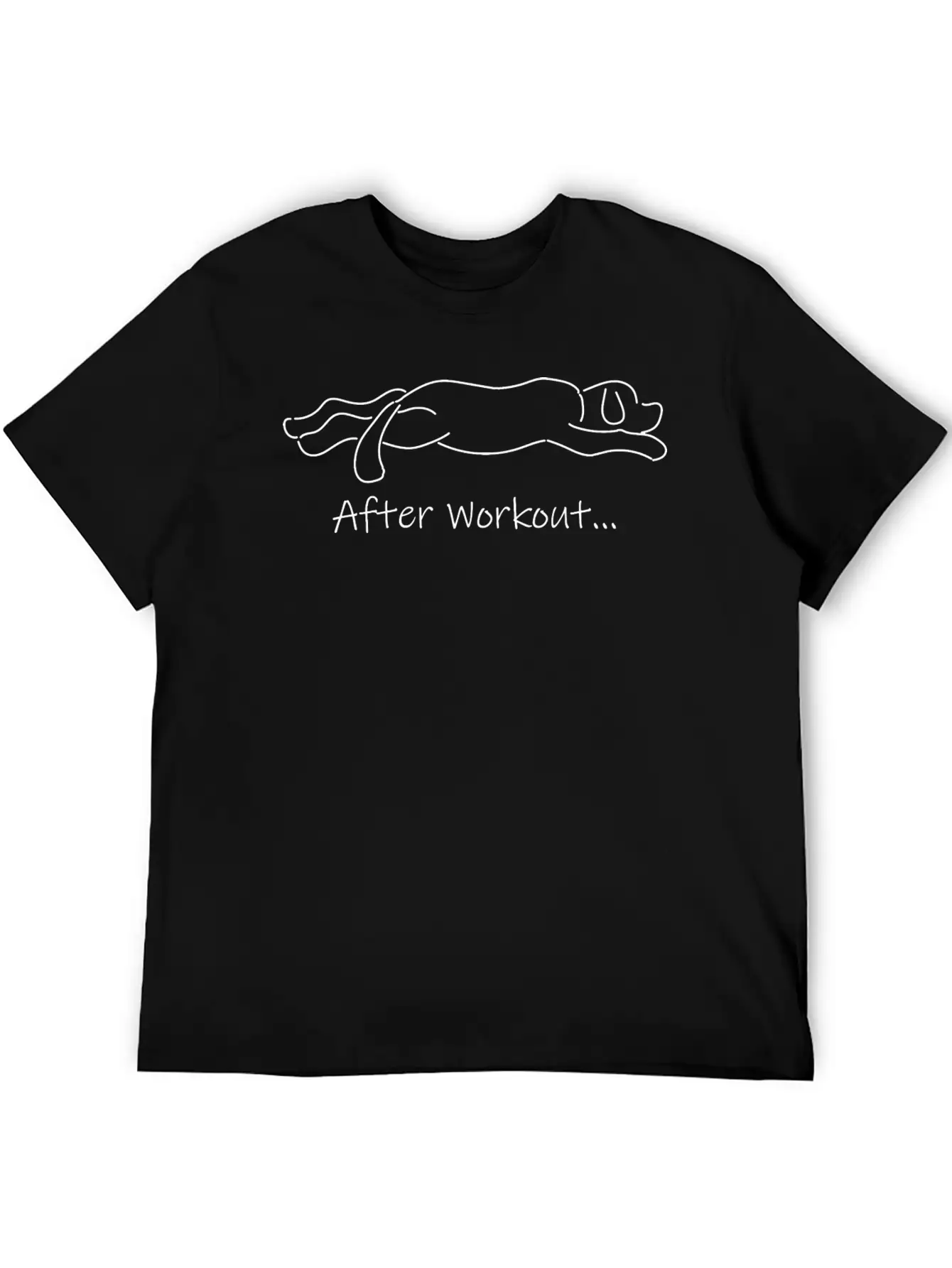 After Workout, Workout Shirt, Funny Shirt, Dog Tee Relaxed Everyday Tee – Lightweight And Durable Cotton