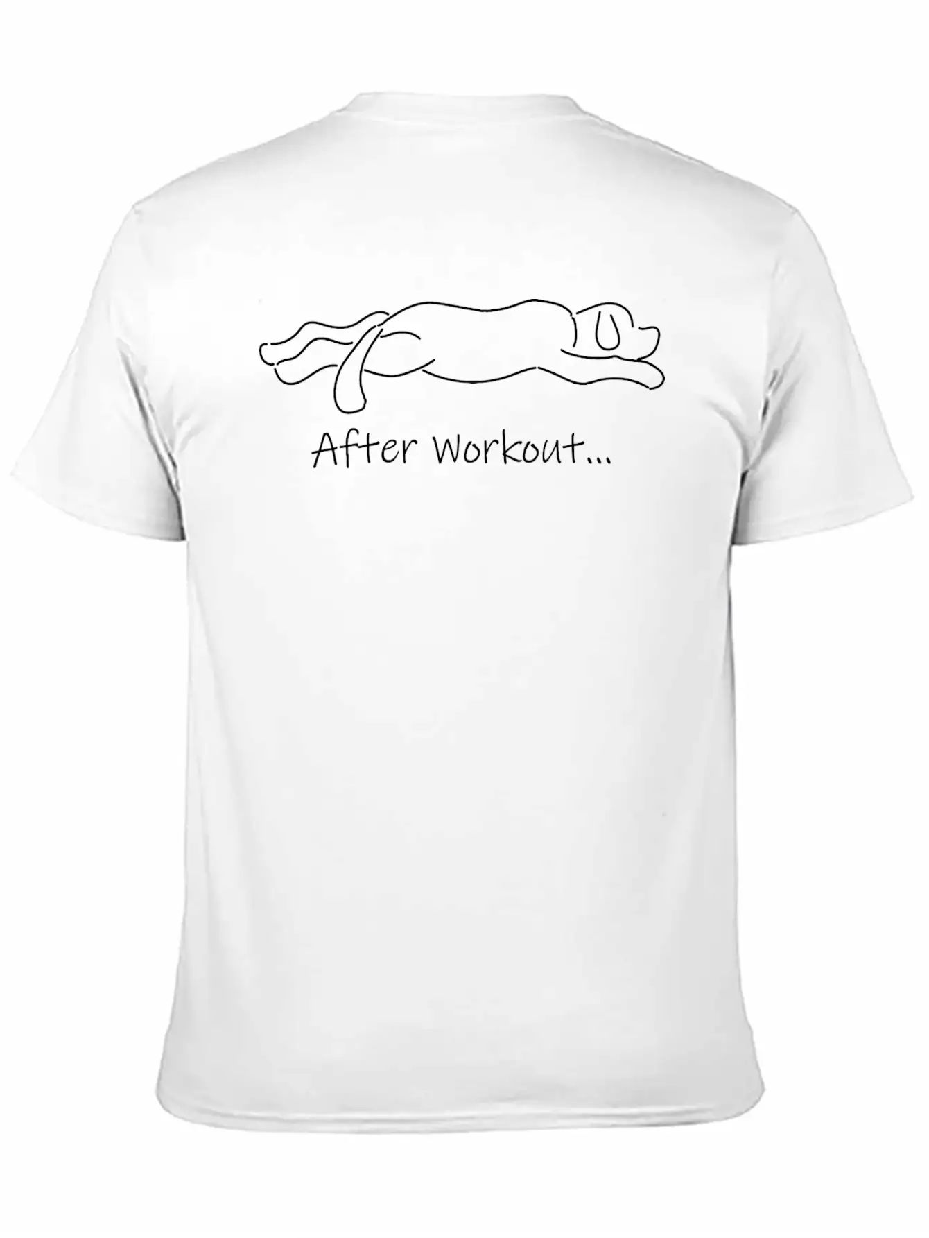 After Workout, Workout Shirt, Funny Shirt, Dog Tee Relaxed Everyday Tee – Lightweight And Durable Cotton