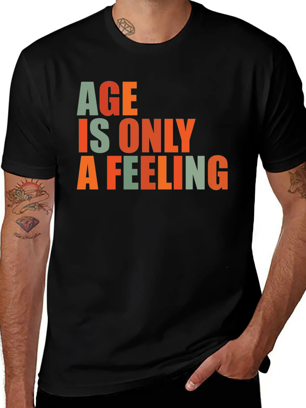 Age Is Only A Feeling Classic Fit Graphic Tee For Daily Comfort – Unisex Cotton Shirt