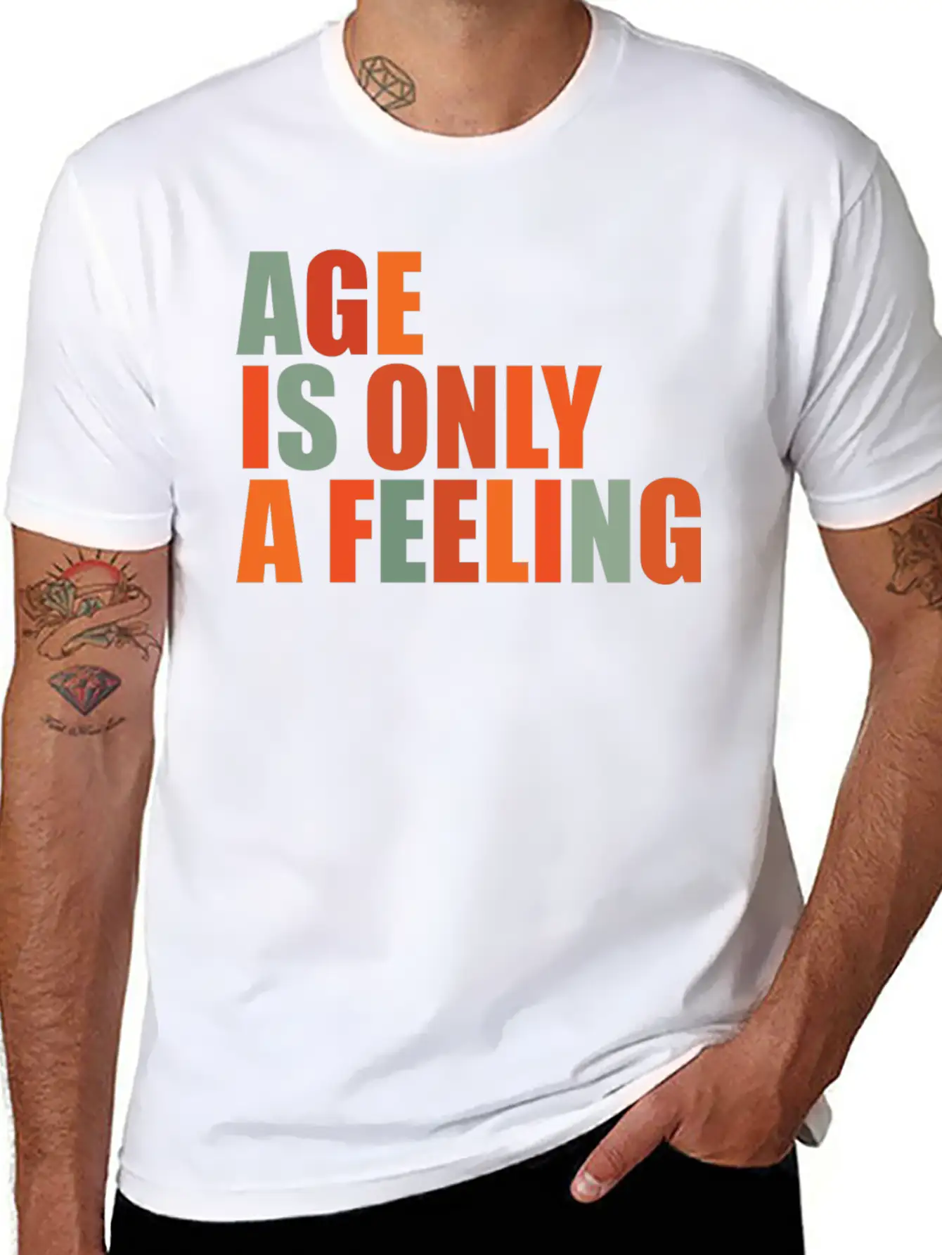 Age Is Only A Feeling Classic Fit Graphic Tee For Daily Comfort – Unisex Cotton Shirt