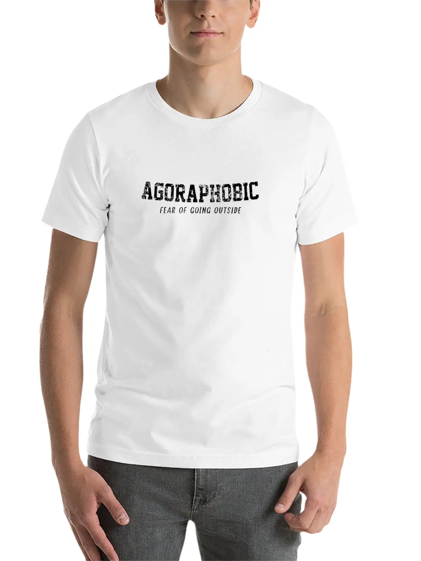 Agoraphobic Fear Of Going Outside Breathable Soft Cotton T-Shirt – Timeless Casual Look