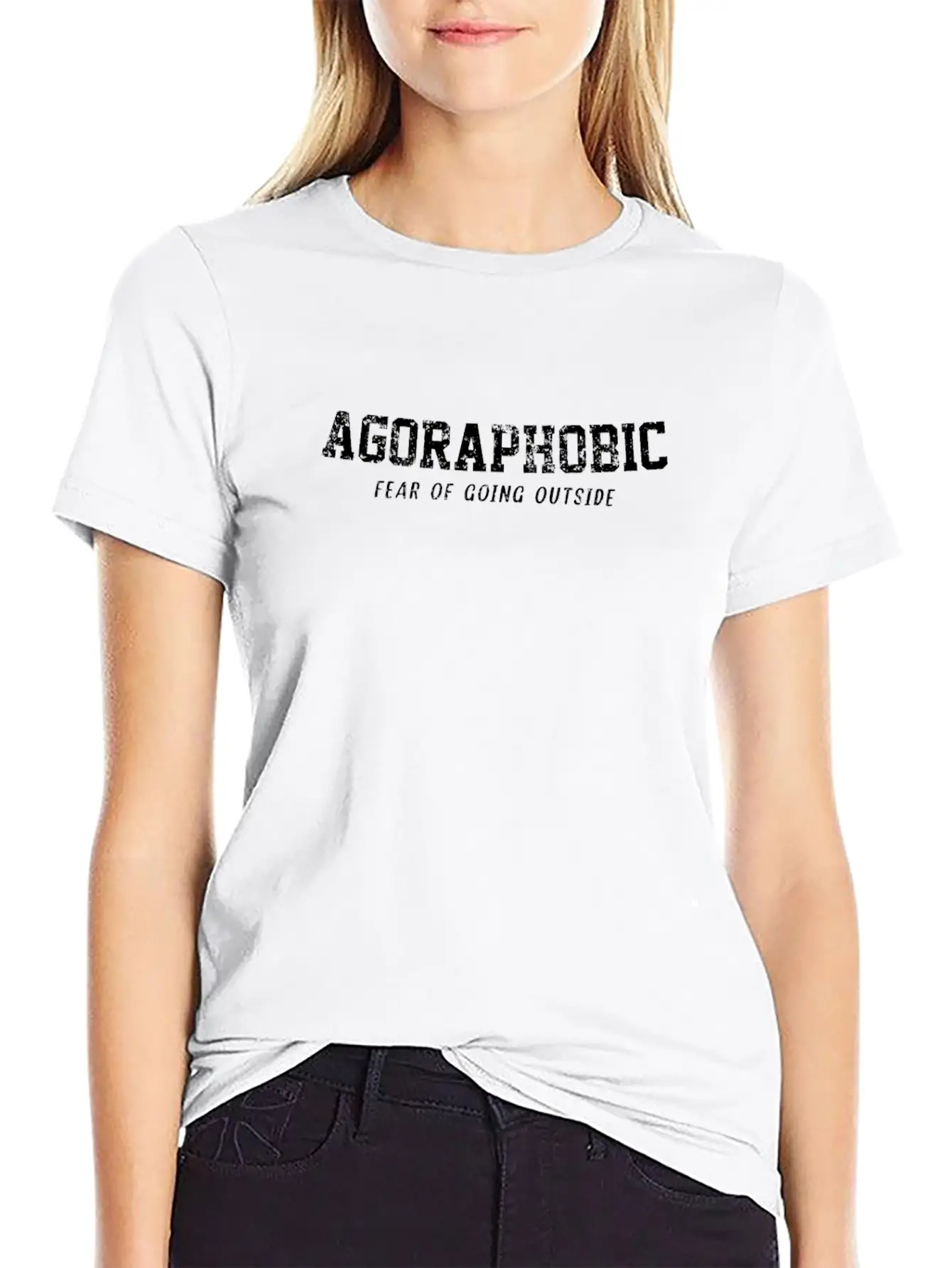 Agoraphobic Fear Of Going Outside Breathable Soft Cotton T-Shirt – Timeless Casual Look