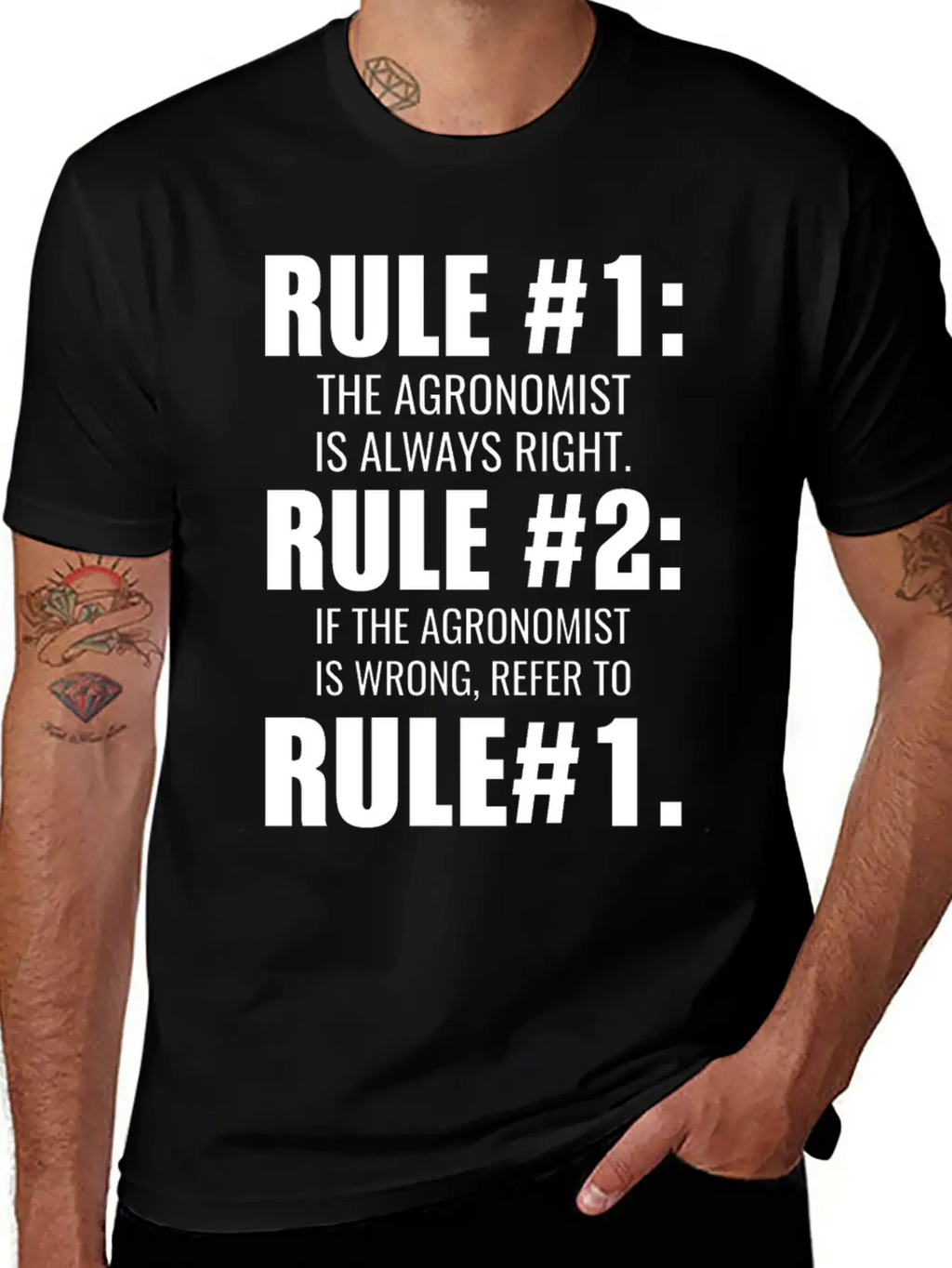 Agronomist Is Always Right Saying Gift Simple Everyday Graphic Tee – Lightweight Summer Wear