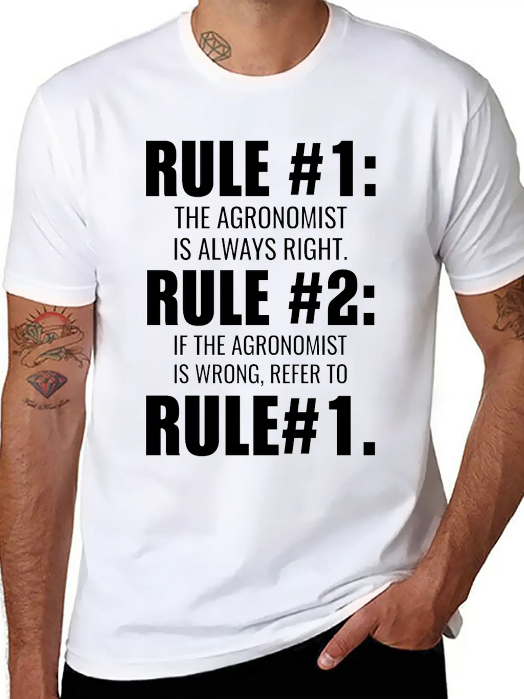 Agronomist Is Always Right Saying Gift Simple Everyday Graphic Tee – Lightweight Summer Wear