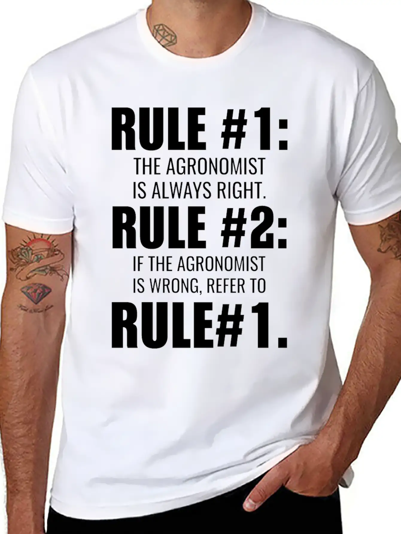 Agronomist Is Always Right Saying Gift Simple Everyday Graphic Tee – Lightweight Summer Wear