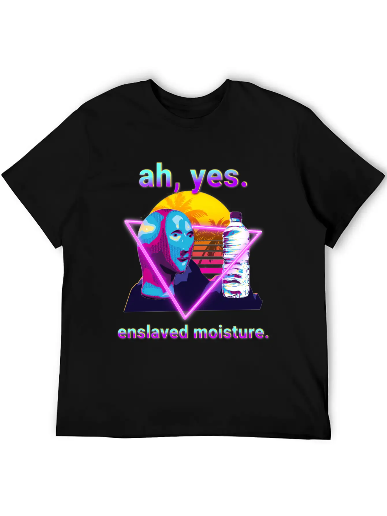 Ah Yes Enslaved Moisture Dank Meme 80S Vaporwave Timeless Short Sleeve Tee – Comfy And Minimalist Design