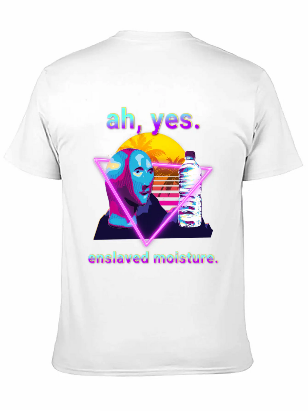 Ah Yes Enslaved Moisture Dank Meme 80S Vaporwave Timeless Short Sleeve Tee – Comfy And Minimalist Design