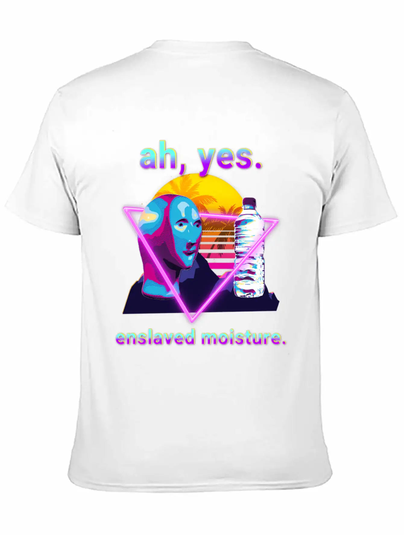 Ah Yes Enslaved Moisture Dank Meme 80S Vaporwave Timeless Short Sleeve Tee – Comfy And Minimalist Design