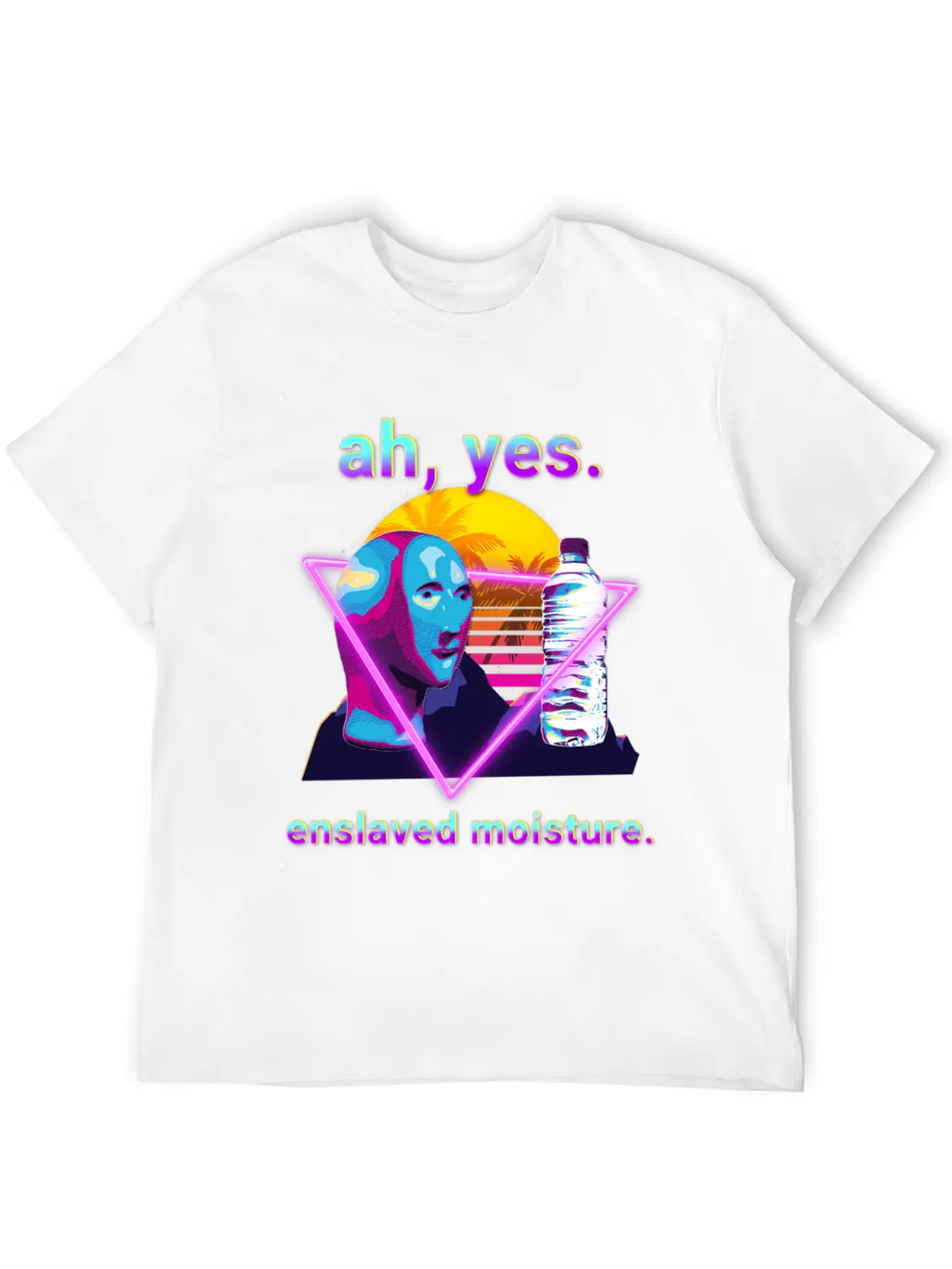Ah Yes Enslaved Moisture Dank Meme 80S Vaporwave Timeless Short Sleeve Tee – Comfy And Minimalist Design