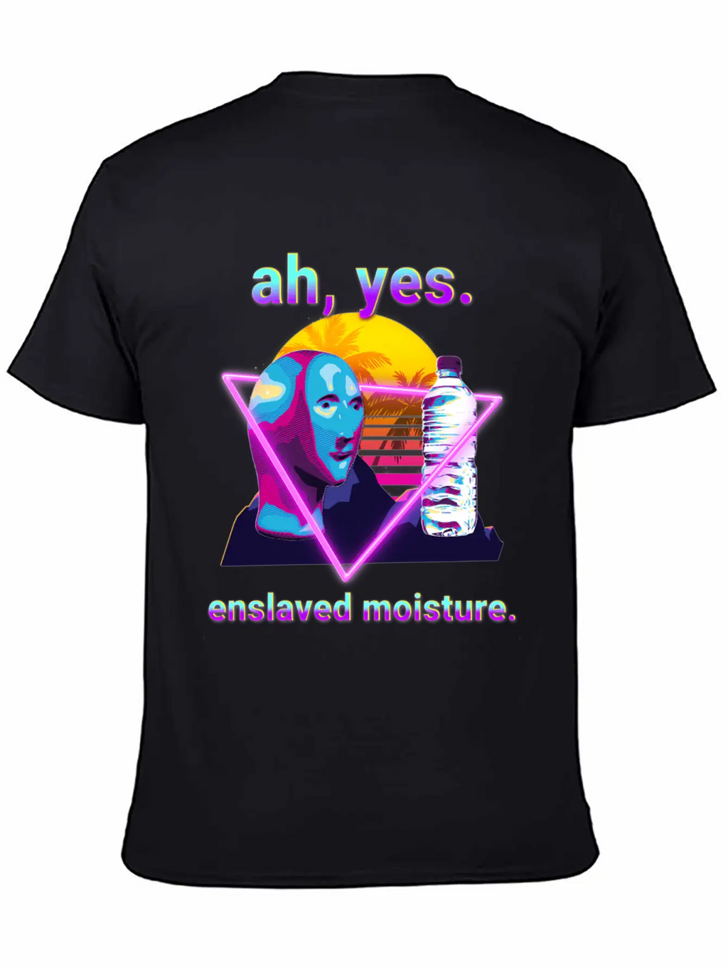 Ah Yes Enslaved Moisture Dank Meme 80S Vaporwave Timeless Short Sleeve Tee – Comfy And Minimalist Design