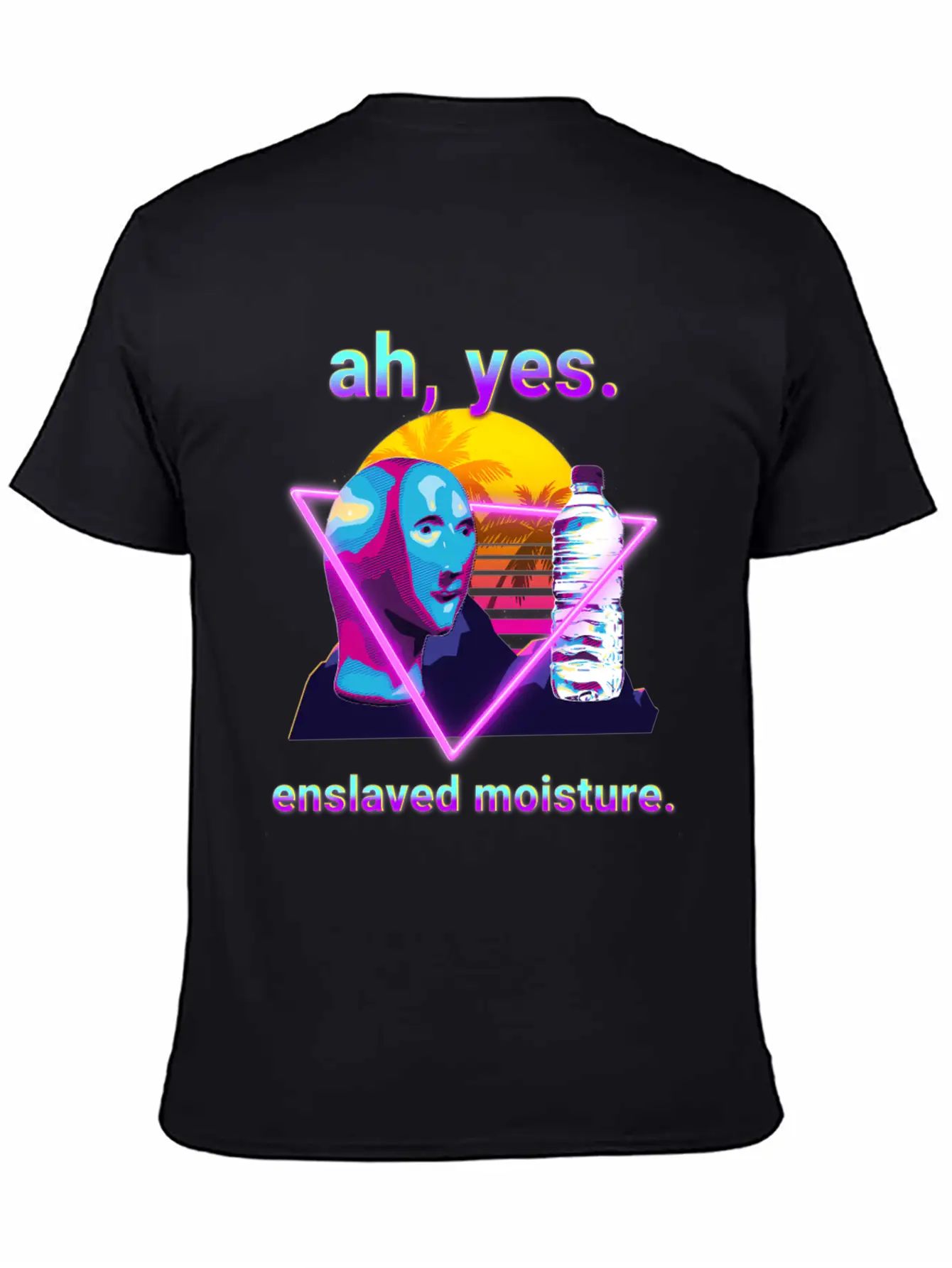 Ah Yes Enslaved Moisture Dank Meme 80S Vaporwave Timeless Short Sleeve Tee – Comfy And Minimalist Design