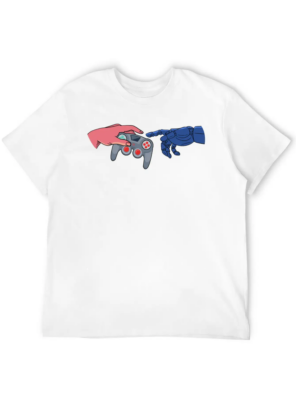 AI In Gaming Theme Simple Everyday Graphic Tee – Lightweight Summer Wear