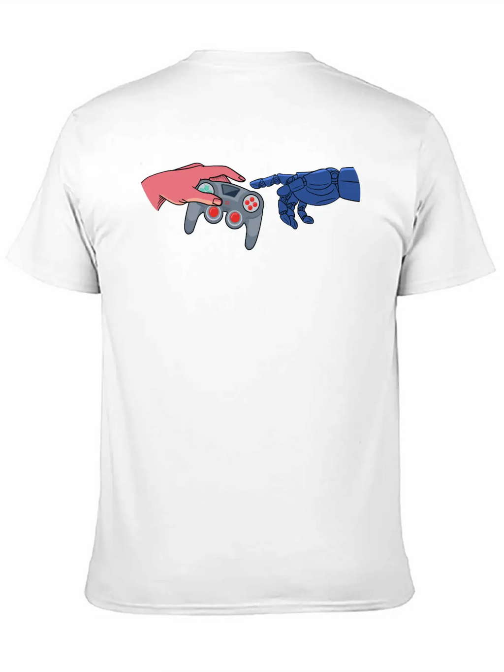 AI In Gaming Theme Simple Everyday Graphic Tee – Lightweight Summer Wear